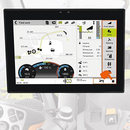 CEBIS à écran tactile.
Une simple impulsion sur l'écran tactile et le nouveau terminal CEBIS réagit instantanément. Vous avez directement accès à toutes les fonctions de la machine comme la gestion des favoris. -